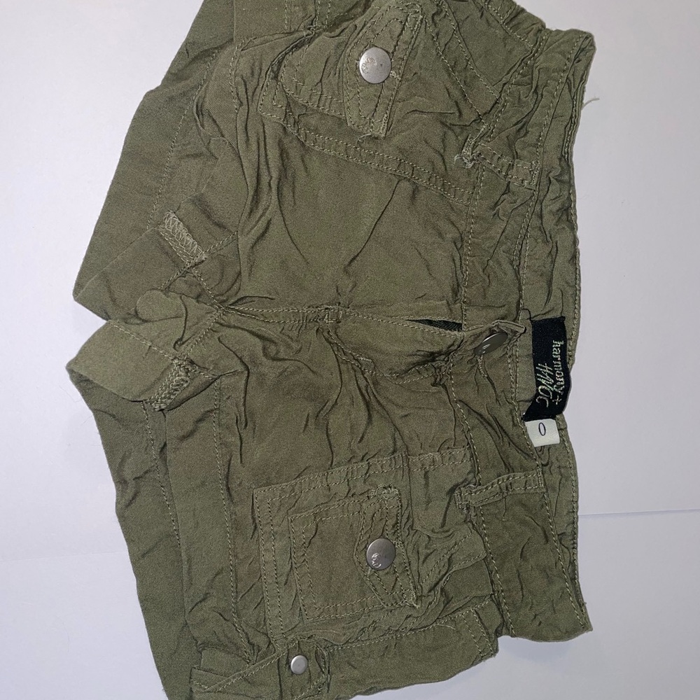 Green Cargo Shorts